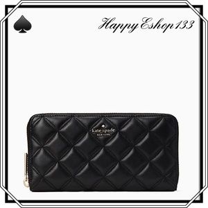 ♠️ kate spade ♠️ Natalia Smooth Quilted Leather Large Continental Wallet
